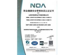 職業(yè)健康安全管理體系認證證書